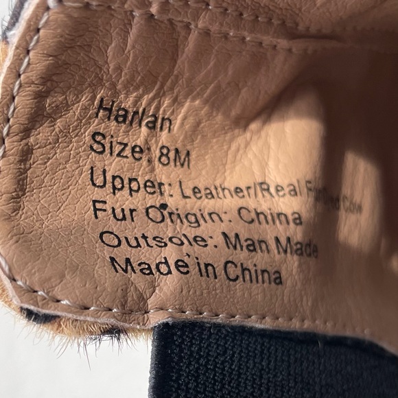 Coconuts by Matisse Sz 8 Calf Hair Brown Animal Print Harlan Hi Top Sneaker Shoe - Picture 3 of 15